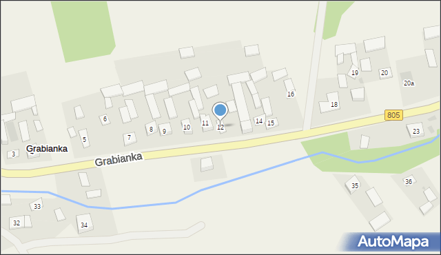 Grabianka, Grabianka, 12, mapa Grabianka