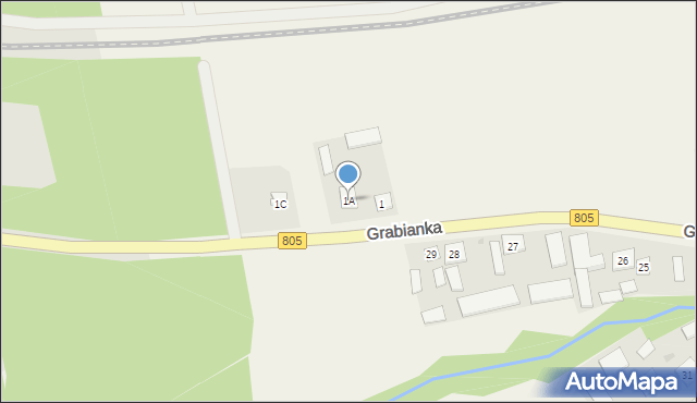 Grabianka, Grabianka, 1A, mapa Grabianka