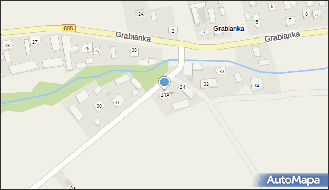 Grabianka, Grabianka, 24A, mapa Grabianka