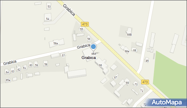 Grabica, Grabica, 66A, mapa Grabica