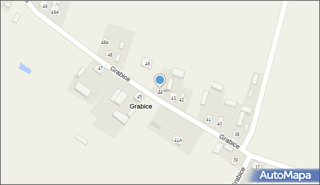 Grabice, Grabice, 44, mapa Grabice
