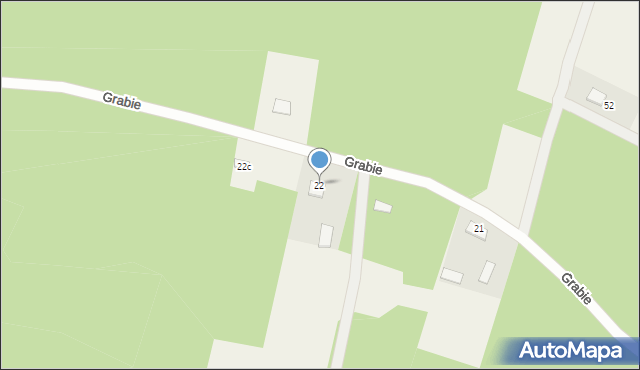 Grabie, Grabie, 22, mapa Grabie