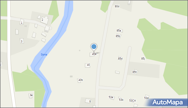 Grabie, Grabie, 40a, mapa Grabie