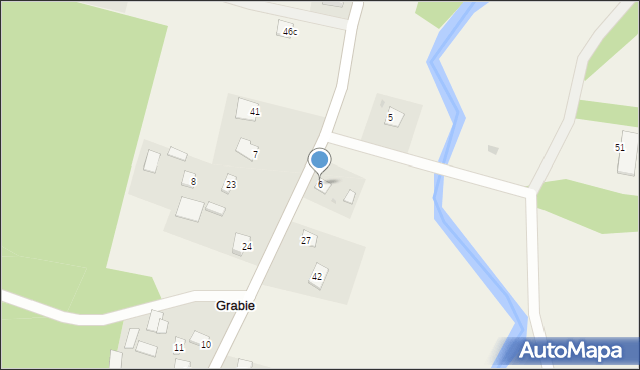 Grabie, Grabie, 6, mapa Grabie
