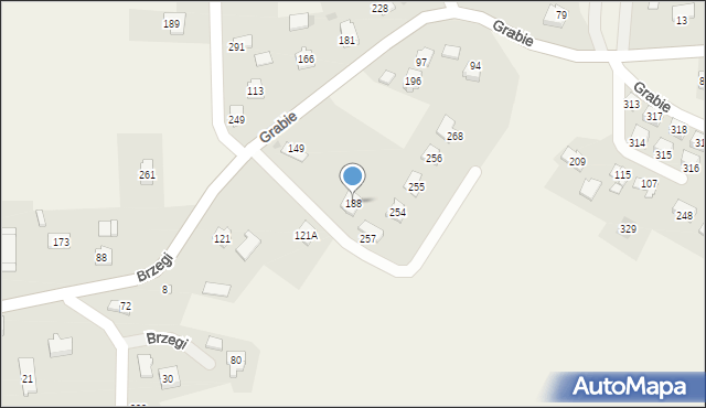 Grabie, Grabie, 188, mapa Grabie