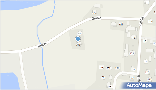 Grabie, Grabie, 202, mapa Grabie