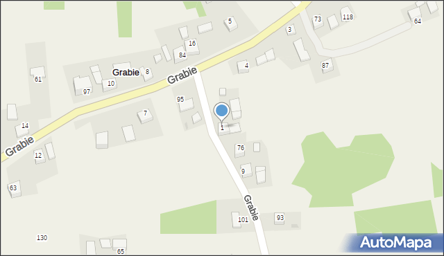 Grabie, Grabie, 1, mapa Grabie