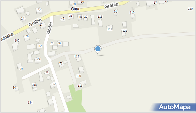 Grabie, Grabie, 140, mapa Grabie