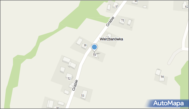 Grabie, Grabie, 54, mapa Grabie
