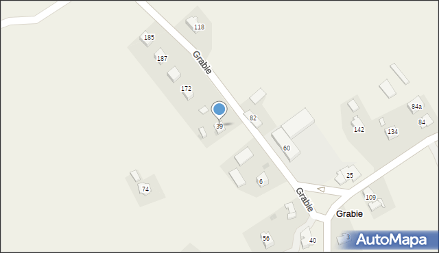 Grabie, Grabie, 39, mapa Grabie