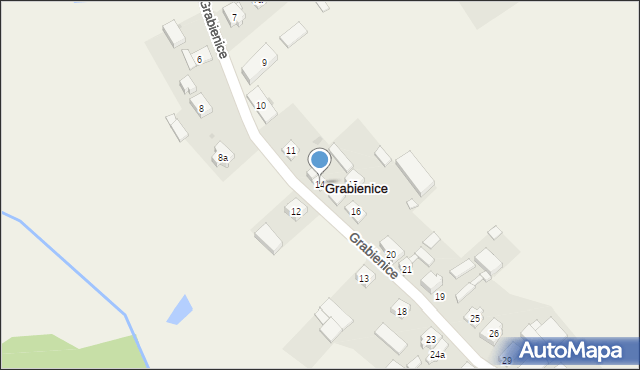 Grabienice, Grabienice, 14, mapa Grabienice