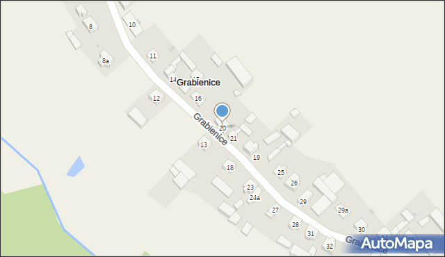 Grabienice, Grabienice, 20, mapa Grabienice