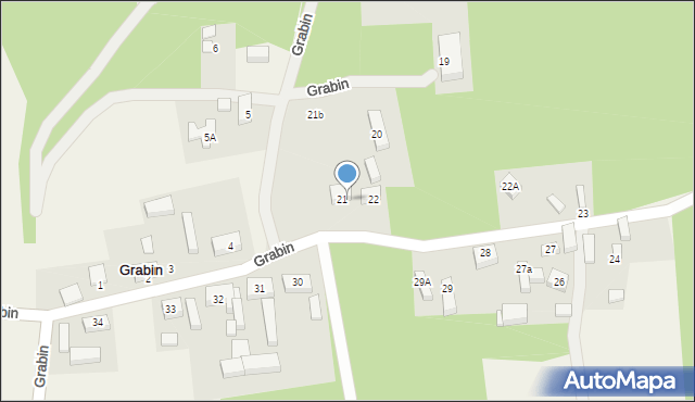 Grabin, Grabin, 21A, mapa Grabin