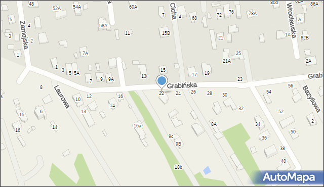 Grabina, Grabińska, 22, mapa Grabina