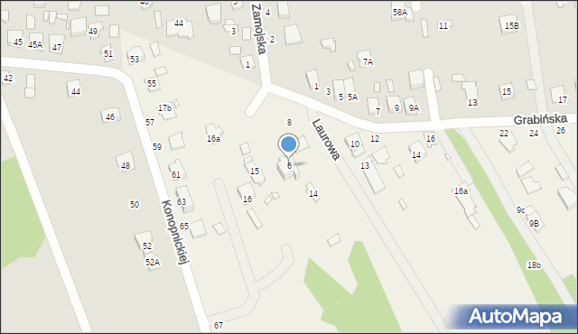 Grabina, Grabińska, 6, mapa Grabina