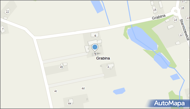 Grabina, Grabina, 5, mapa Grabina