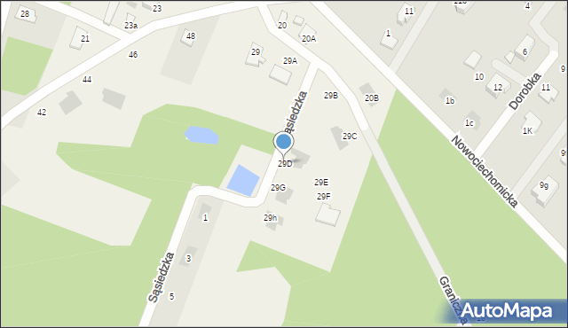 Grabina, Graniczna, 29D, mapa Grabina