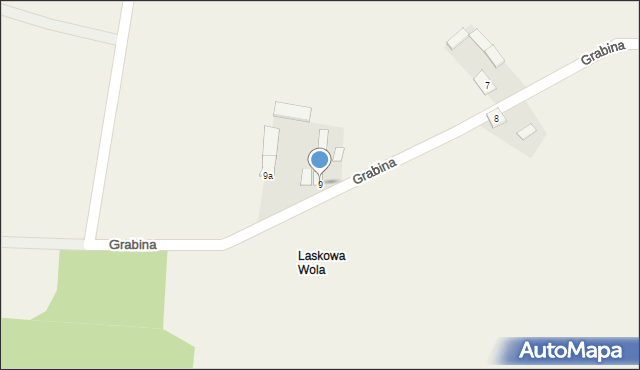 Grabina, Grabina, 9, mapa Grabina