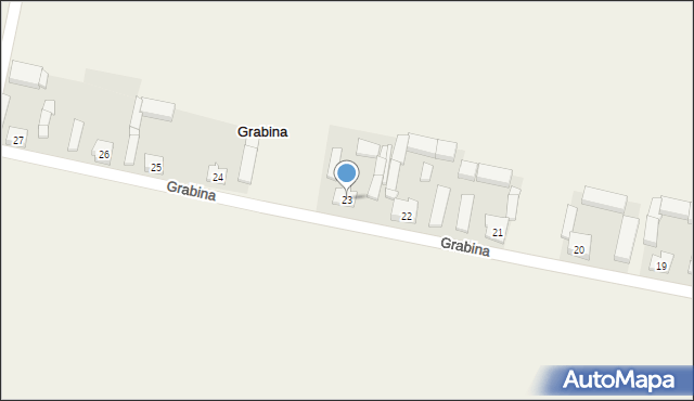 Grabina, Grabina, 23, mapa Grabina