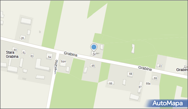 Grabina, Grabina, 24, mapa Grabina