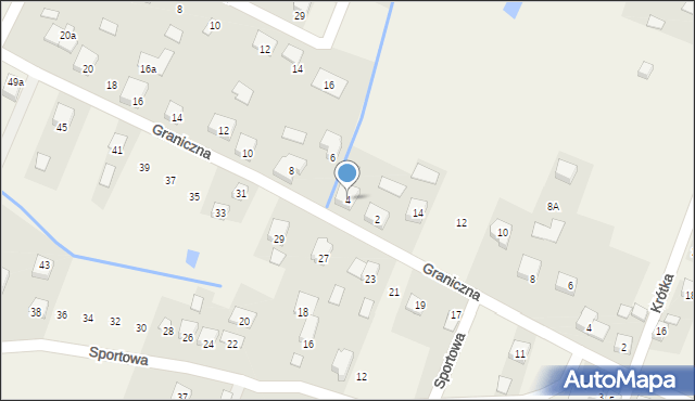 Grabina Radziwiłłowska, Graniczna, 4, mapa Grabina Radziwiłłowska