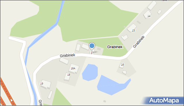Grabinek, Grabinek, 17, mapa Grabinek