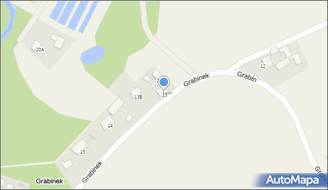 Grabinek, Grabinek, 13, mapa Grabinek