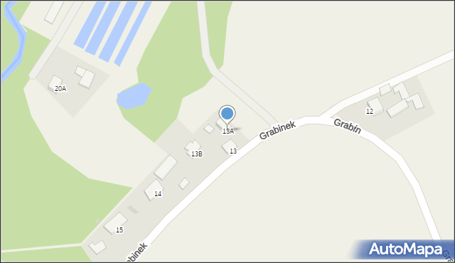 Grabinek, Grabinek, 13A, mapa Grabinek