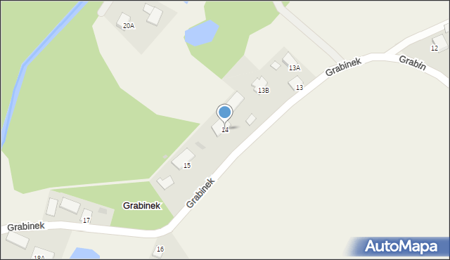 Grabinek, Grabinek, 14, mapa Grabinek