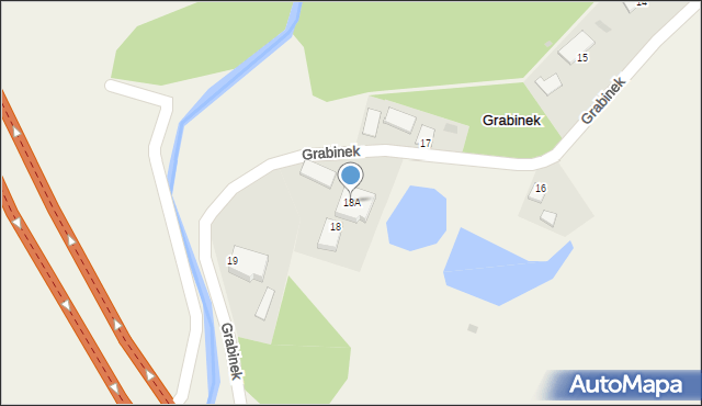 Grabinek, Grabinek, 18A, mapa Grabinek