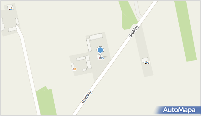 Grabiny, Grabiny, 18A, mapa Grabiny