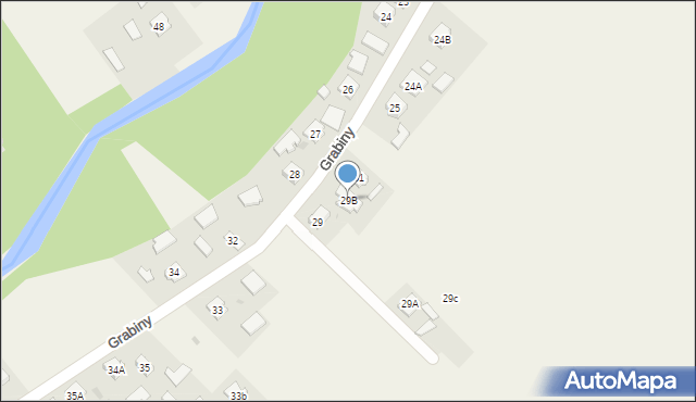 Grabiny, Grabiny, 29B, mapa Grabiny