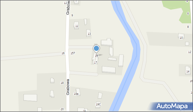 Grabiny-Zameczek, Grabowa, 15, mapa Grabiny-Zameczek