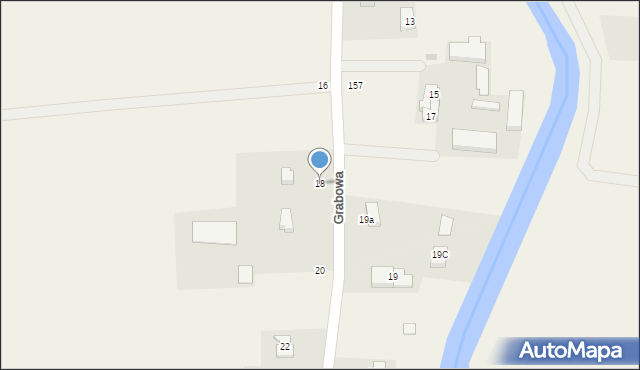 Grabiny-Zameczek, Grabowa, 18, mapa Grabiny-Zameczek