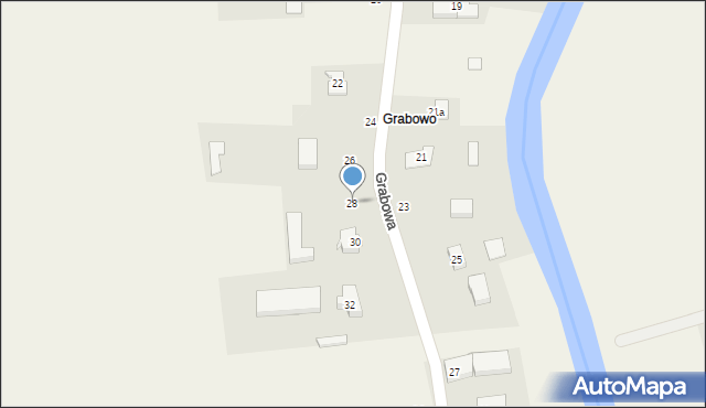 Grabiny-Zameczek, Grabowa, 28, mapa Grabiny-Zameczek