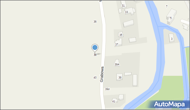 Grabiny-Zameczek, Grabowa, 38, mapa Grabiny-Zameczek