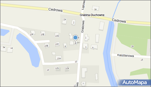 Grabiny-Zameczek, Grabowa, 6, mapa Grabiny-Zameczek