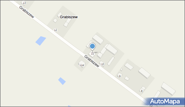 Grabiszew, Grabiszew, 11, mapa Grabiszew