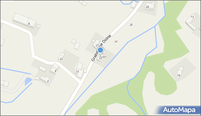 Grabiszyce Dolne, Grabiszyce Dolne, 12, mapa Grabiszyce Dolne