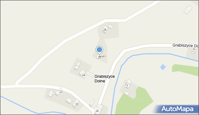 Grabiszyce Dolne, Grabiszyce Dolne, 25, mapa Grabiszyce Dolne