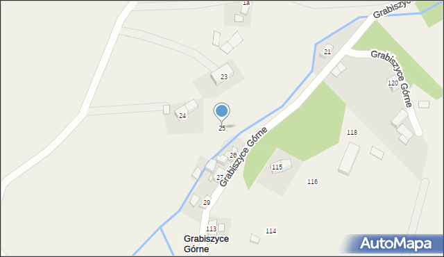Grabiszyce Górne, Grabiszyce Górne, 25, mapa Grabiszyce Górne