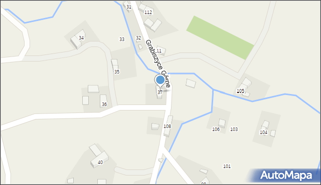 Grabiszyce Górne, Grabiszyce Górne, 37, mapa Grabiszyce Górne