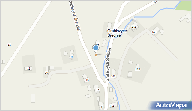 Grabiszyce Górne, Grabiszyce Górne, 8, mapa Grabiszyce Górne