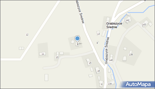 Grabiszyce Górne, Grabiszyce Górne, 9, mapa Grabiszyce Górne