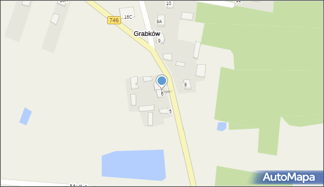 Grabków, Grabków, 6, mapa Grabków