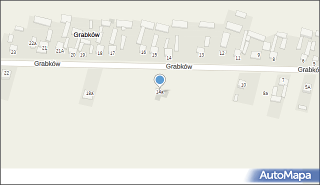 Grabków, Grabków, 14a, mapa Grabków