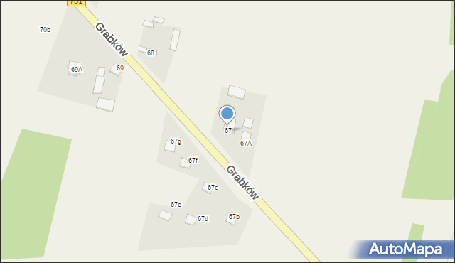 Grabków, Grabków, 67, mapa Grabków