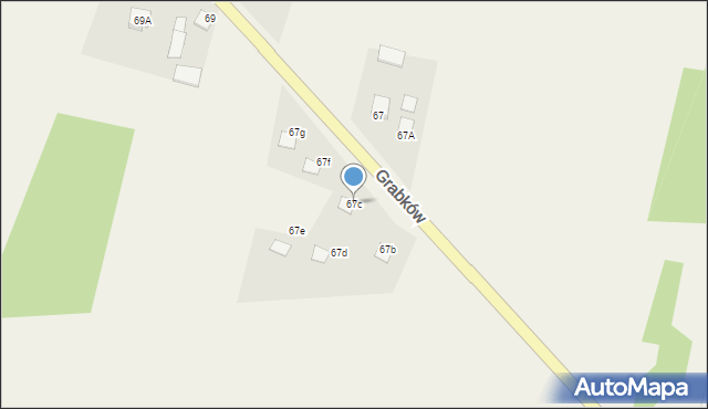 Grabków, Grabków, 67c, mapa Grabków