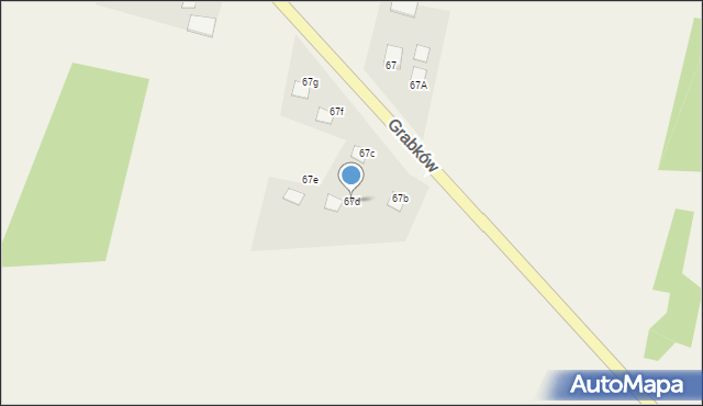 Grabków, Grabków, 67d, mapa Grabków