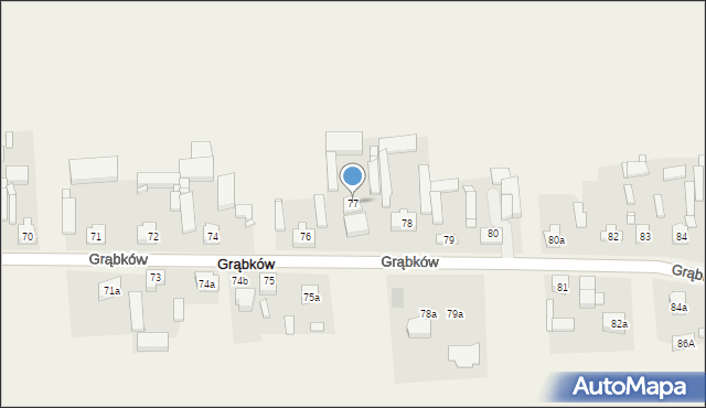 Grąbków, Grąbków, 77, mapa Grąbków